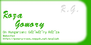 roza gomory business card